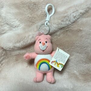 VINTAGE FCARE BEARS CHEER BEAR PINK 2001 STUFFED PLUSH CLIP